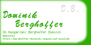 dominik berghoffer business card